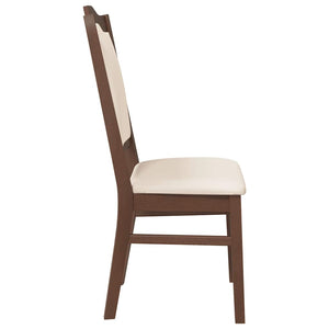 vidaXL Sedie da Pranzo con Cuscini 2pz Marrone Legno Massello di Hevea