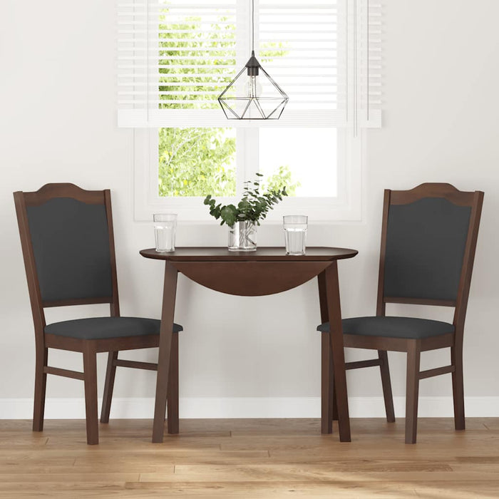vidaXL Sedie da Pranzo con Cuscini 2pz Marrone Legno Massello di Hevea