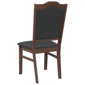 vidaXL Sedie da Pranzo con Cuscini 2pz Marrone Legno Massello di Hevea