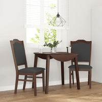 vidaXL Sedie da Pranzo con Cuscini 2pz Marrone Legno Massello di Hevea