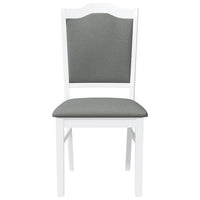 Sedie da Pranzo con Cuscini 2 pz Bianco Legno Massello di Hevea