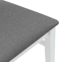 Sedie da Pranzo con Cuscini 2 pz Bianco Legno Massello di Hevea