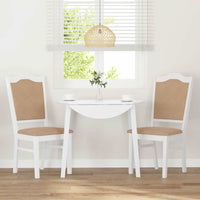 vidaXL Sedie da Pranzo con Cuscini 2 pz Bianco Legno Massello di Hevea