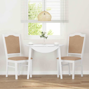 vidaXL Sedie da Pranzo con Cuscini 2 pz Bianco Legno Massello di Hevea