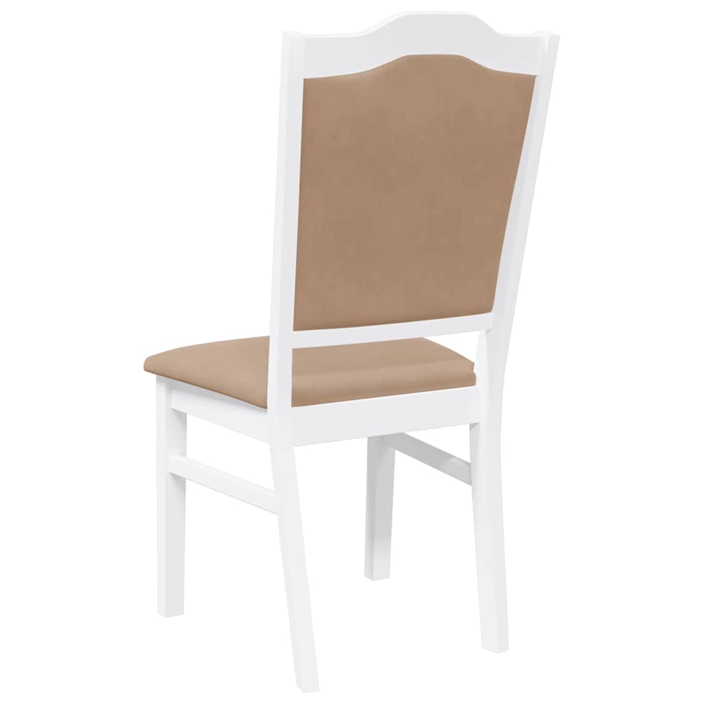 vidaXL Sedie da Pranzo con Cuscini 2 pz Bianco Legno Massello di Hevea