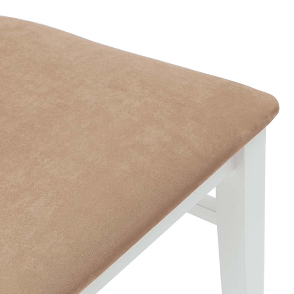 vidaXL Sedie da Pranzo con Cuscini 2 pz Bianco Legno Massello di Hevea