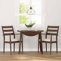 vidaXL Sedie da Pranzo con Cuscini 2pz Marrone Legno Massello di Hevea