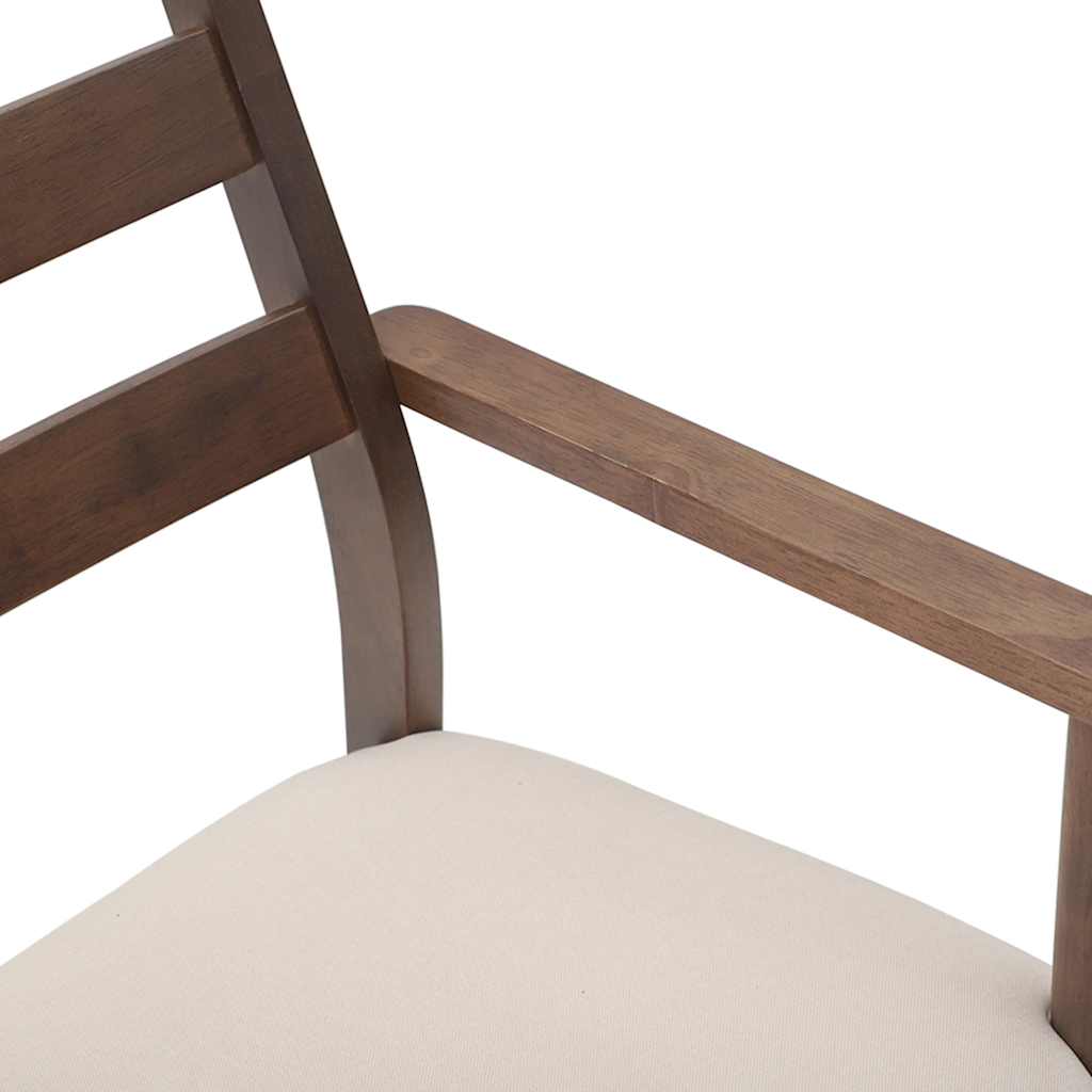 Sedie da Pranzo con Cuscini 2pz Marrone Legno Massello di Hevea 4102471