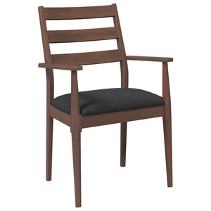 Sedie da Pranzo con Cuscini 2pz Marrone Legno Massello di Hevea 4102472