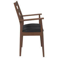 vidaXL Sedie da Pranzo con Cuscini 2pz Marrone Legno Massello di Hevea