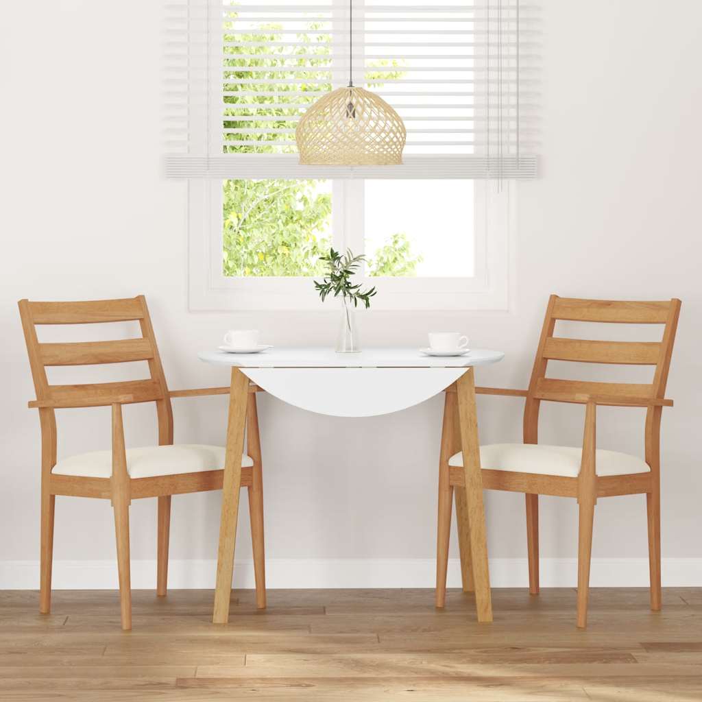 vidaXL Sedie da Pranzo con Cuscini 2 pz in Legno Massello di Hevea