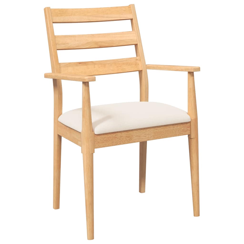 Sedie da Pranzo con Cuscini 2 pz in Legno Massello di Hevea 4102473