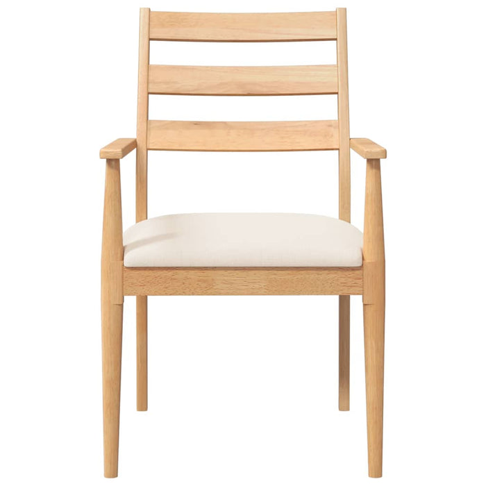 vidaXL Sedie da Pranzo con Cuscini 2 pz in Legno Massello di Hevea