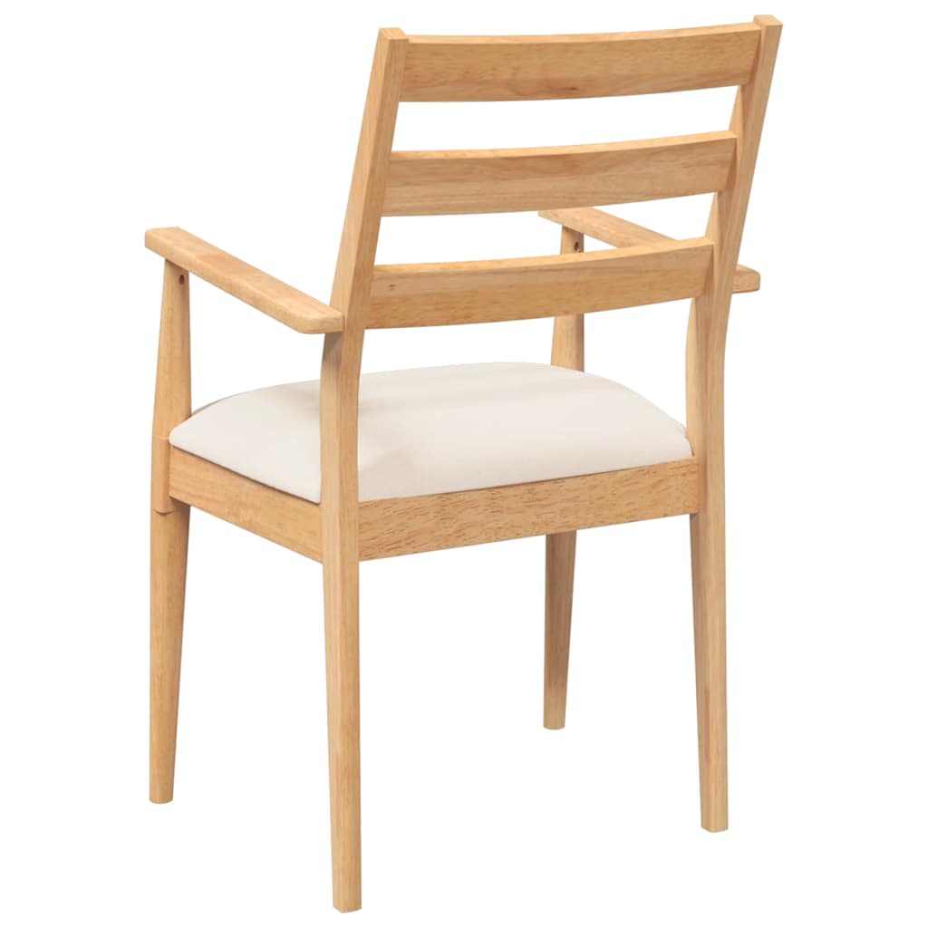 vidaXL Sedie da Pranzo con Cuscini 2 pz in Legno Massello di Hevea