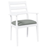 Sedie da Pranzo con Cuscini 2 pz Bianco Legno Massello di Hevea 4102474