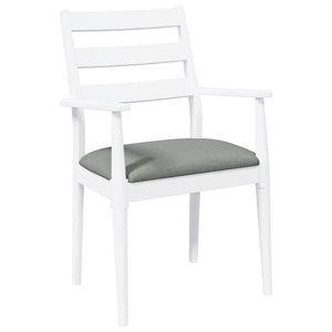 Sedie da Pranzo con Cuscini 2 pz Bianco Legno Massello di Hevea 4102474