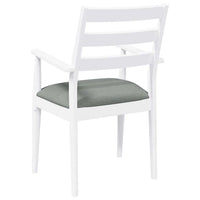 Sedie da Pranzo con Cuscini 2 pz Bianco Legno Massello di Hevea 4102474