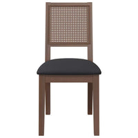 Sedie da Pranzo con Cuscini 2pz Marrone Legno Massello di Hevea 4102477