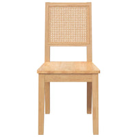 Sedie da Pranzo 2 pz in Legno Massello di Hevea 4102479