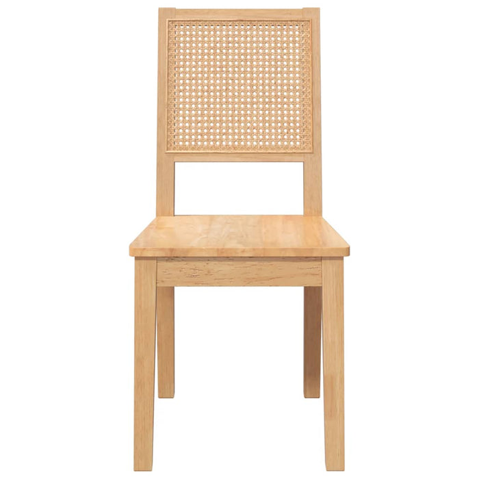 Sedie da Pranzo 2 pz in Legno Massello di Hevea 4102479