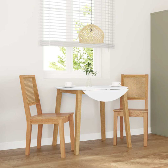 vidaXL Sedie da Pranzo 2 pz in Legno Massello di Hevea