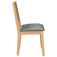 Sedie da Pranzo con Cuscini 2 pz in Legno Massello di Hevea 4102480