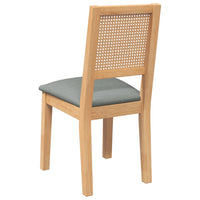 Sedie da Pranzo con Cuscini 2 pz in Legno Massello di Hevea