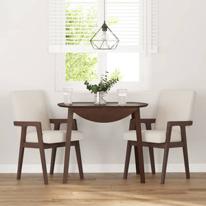 Sedie da Pranzo con Cuscini 2pz Marrone Legno Massello di Hevea