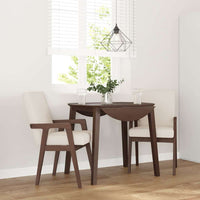 Sedie da Pranzo con Cuscini 2pz Marrone Legno Massello di Hevea