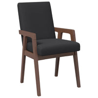 Sedie da Pranzo con Cuscini 2pz Marrone Legno Massello di Hevea