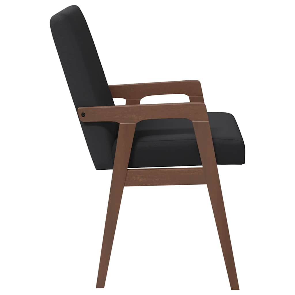 Sedie da Pranzo con Cuscini 2pz Marrone Legno Massello di Hevea