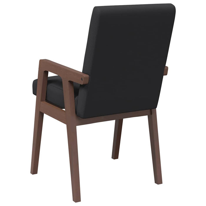 Sedie da Pranzo con Cuscini 2pz Marrone Legno Massello di Hevea