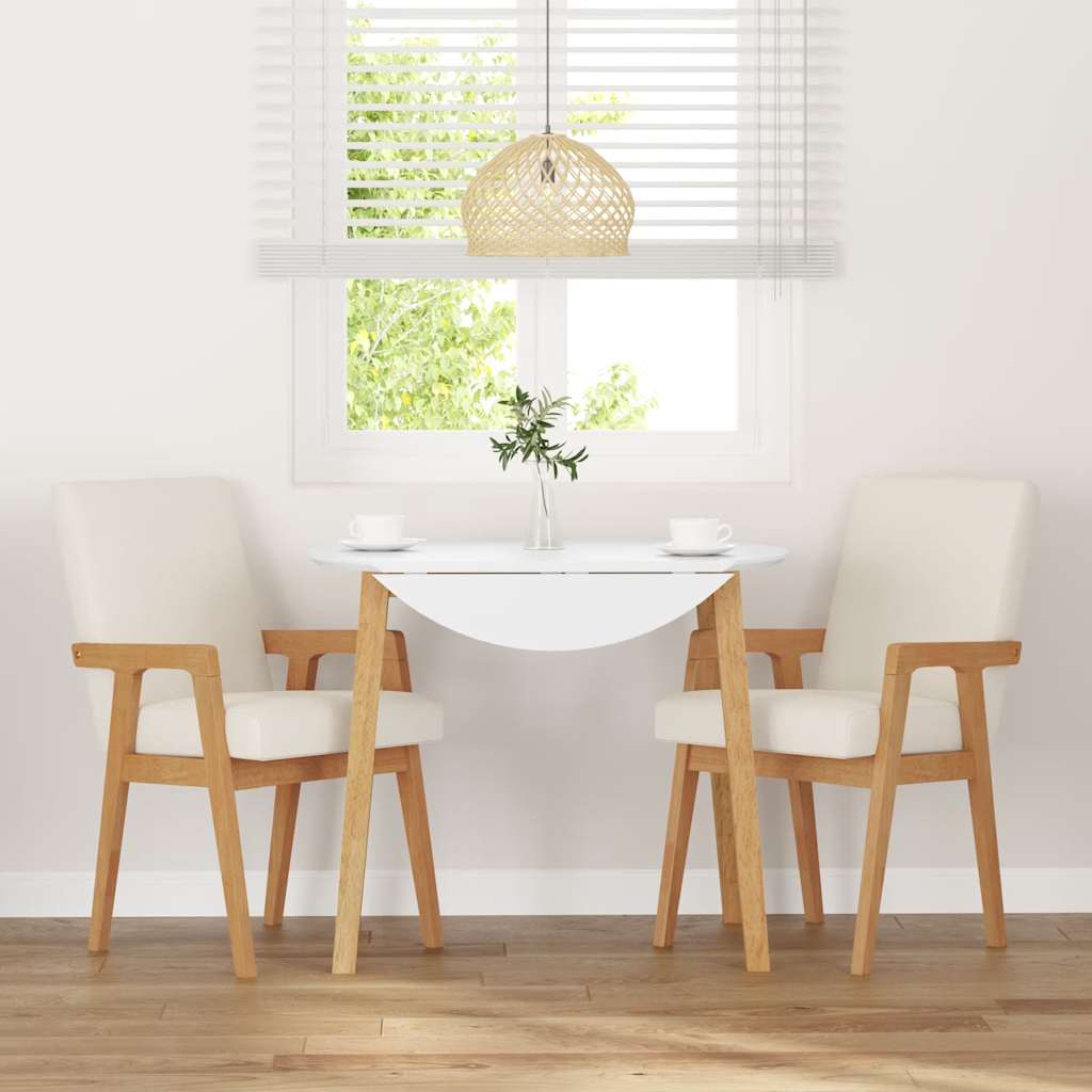 Sedie da Pranzo con Cuscini 2 pz in Legno Massello di Hevea