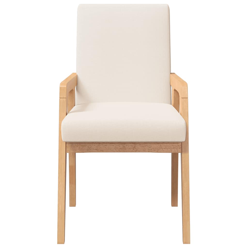 Sedie da Pranzo con Cuscini 2 pz in Legno Massello di Hevea