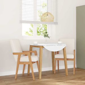 Sedie da Pranzo con Cuscini 2 pz in Legno Massello di Hevea