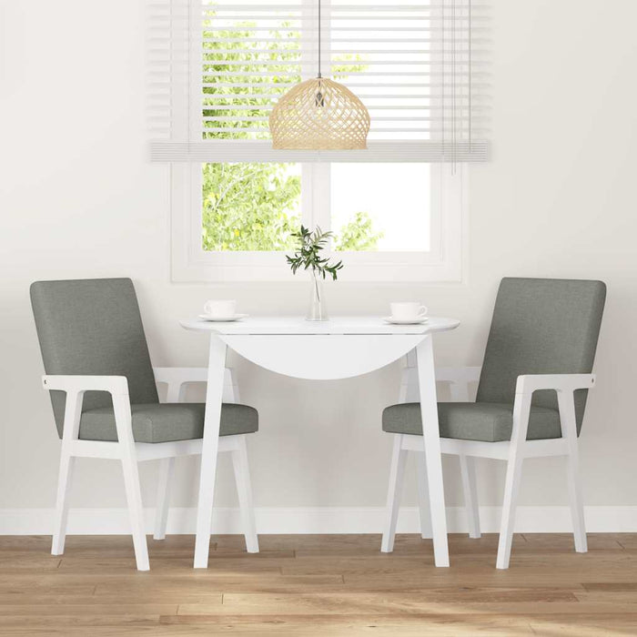 vidaXL Sedie da Pranzo con Cuscini 2 pz Bianco Legno Massello di Hevea