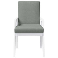 vidaXL Sedie da Pranzo con Cuscini 2 pz Bianco Legno Massello di Hevea