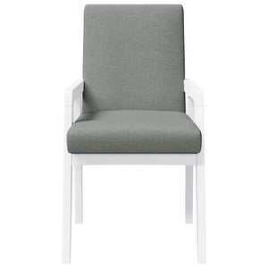 vidaXL Sedie da Pranzo con Cuscini 2 pz Bianco Legno Massello di Hevea