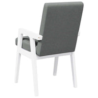 vidaXL Sedie da Pranzo con Cuscini 2 pz Bianco Legno Massello di Hevea