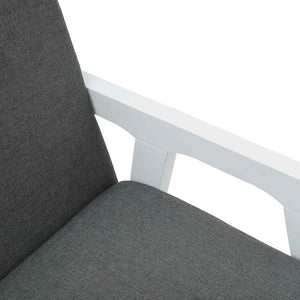 vidaXL Sedie da Pranzo con Cuscini 2 pz Bianco Legno Massello di Hevea