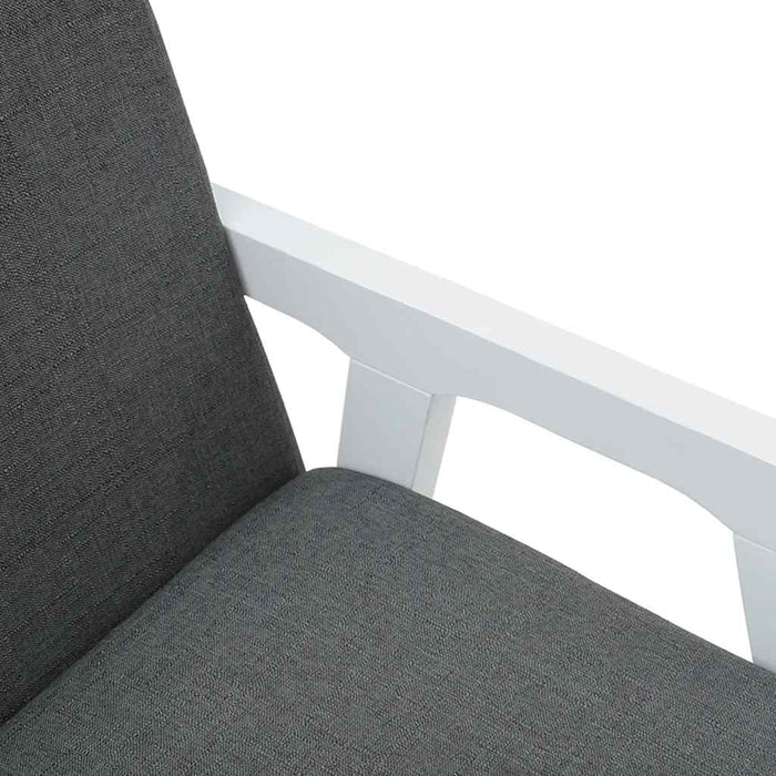 vidaXL Sedie da Pranzo con Cuscini 2 pz Bianco Legno Massello di Hevea