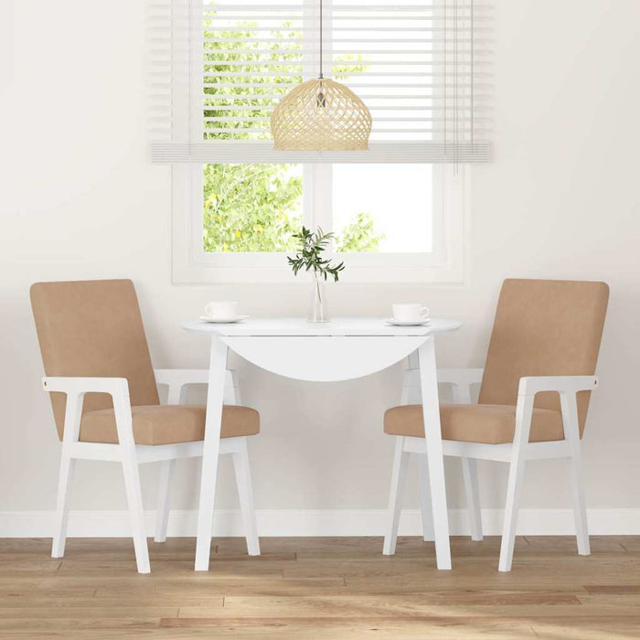 vidaXL Sedie da Pranzo con Cuscini 2 pz Bianco Legno Massello di Hevea