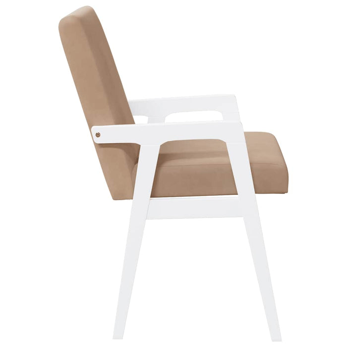 vidaXL Sedie da Pranzo con Cuscini 2 pz Bianco Legno Massello di Hevea