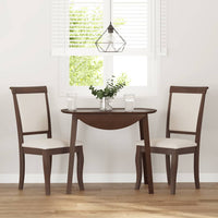 Sedie da Pranzo con Cuscini 2pz Marrone Legno Massello di Hevea 4102486