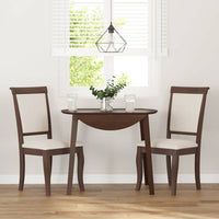 vidaXL Sedie da Pranzo con Cuscini 2pz Marrone Legno Massello di Hevea