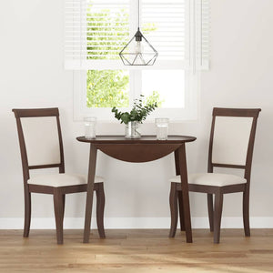 vidaXL Sedie da Pranzo con Cuscini 2pz Marrone Legno Massello di Hevea