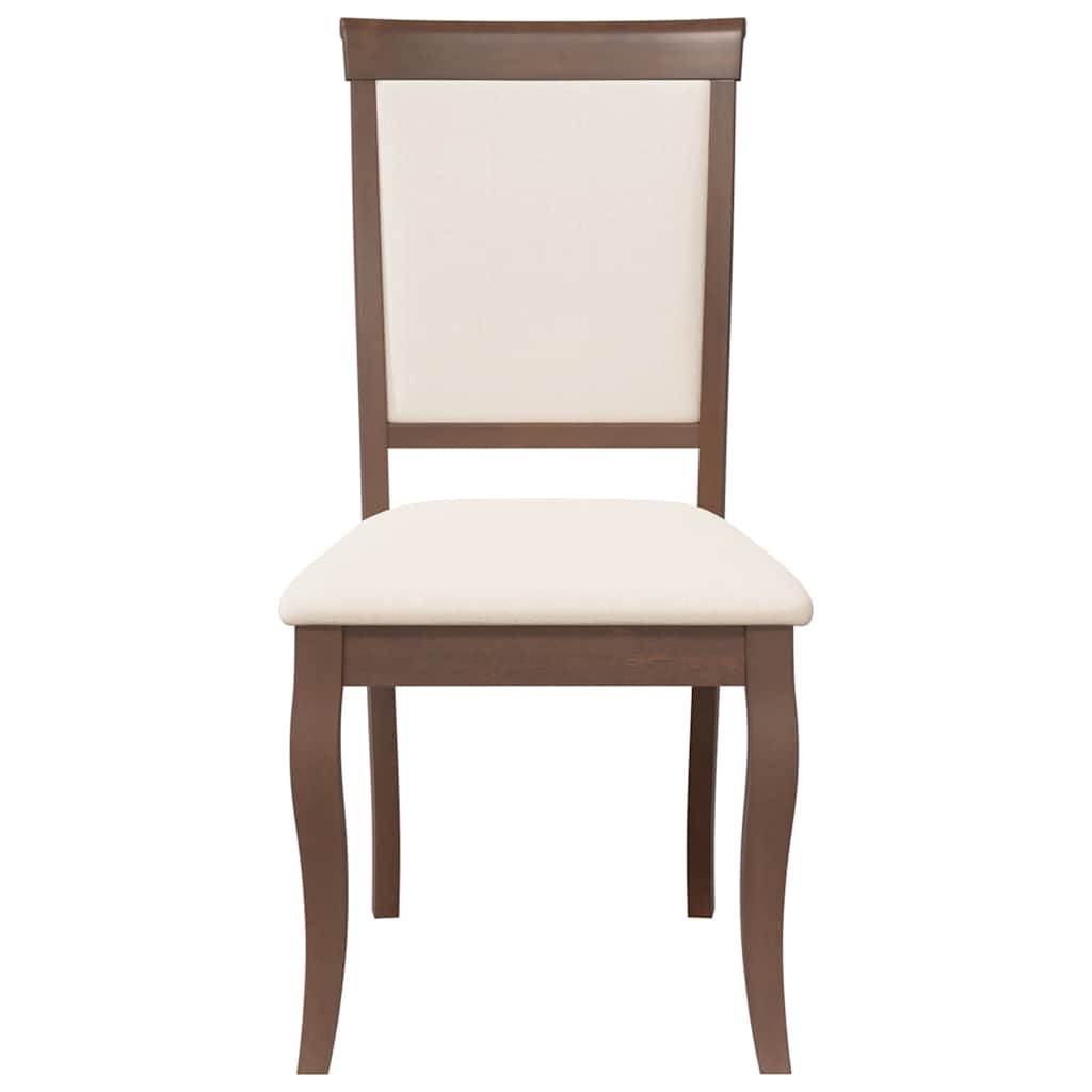 vidaXL Sedie da Pranzo con Cuscini 2pz Marrone Legno Massello di Hevea