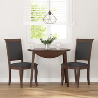 Sedie da Pranzo con Cuscini 2pz Marrone Legno Massello di Hevea 4102487