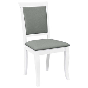 Sedie da Pranzo con Cuscini 2 pz Bianco Legno Massello di Hevea 4102489