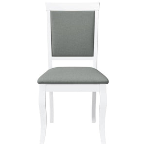 Sedie da Pranzo con Cuscini 2 pz Bianco Legno Massello di Hevea 4102489